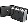 Pendaflex® Expanding File With Sliding Cover, 13 Pockets, Letter Size, Black 1 thumbnail image