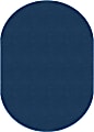 Flagship Carpets Americolors Area Rug, Oval, 7' 6" x 12', Royal Blue