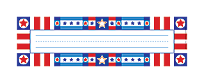Barker Creek Single-Sided Desk Tags/Bulletin Board Signs, 12" x 3 1/2", Americana, Pre-K To Grade 6, Pack Of 36 1 thumbnail image