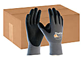 Bouton® MaxiFlex® Endurance™ Nitrile Gloves With MicroFoam Grip On Palm And Fingers, Large, Black/Gray, Pack Of 12 Pairs