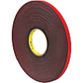 3M™ VHB™ 4611 Tape, 1.5" Core, 0.5" x 5 Yd., Gray/Red