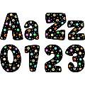 Creative Teaching Press Dots On Black Designer Punch-Out Letters, Pack Of 216