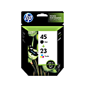 HP 45/23 Black And Tri-Color Ink Cartridges, Pack Of 2, C8790FN 1 thumbnail image