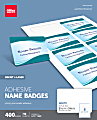Office Depot® Brand Adhesive Name Badges, 2-1/3" x 3-3/8", White, Pack Of 400 1 thumbnail image