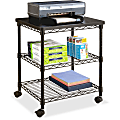 Safco Deskside Wire Machine Stand, 200 lb Load Capacity, 2 x Shelf(ves), 27"H x 24"W x 20"D, Steel, Black 1 thumbnail image