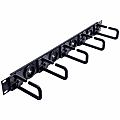 StarTech.com 1U 19" Cable Management Organizer - D Ring Hook Network/Server Rack Cord Manager - Data Center Horizontal Wire Panel - 1U 19in cable management organizer - D ring hook horizontal
