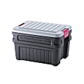 Rubbermaid® ActionPacker® Storage Tote, 24 Gallons, Black/Gray