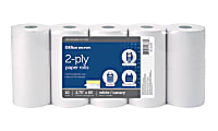 Office Depot® Brand 2-Ply Paper Rolls, 2-3/4" x 85', Canary/White, Pack Of 10 1 thumbnail image