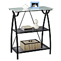 Realspace® Alluna Collection Bookcase, Black Frame/Frosted Glass 1 thumbnail image