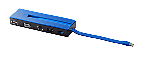 HP USB-C™ Dock, Travel, 1.4"H x 9.7"W x 4.3"D, X7W49AA#ABL