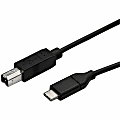 StarTech.com 3m 10ft USB C to USB B Printer Cable - M/M - USB 2.0 - USB C to USB B Cable - Black