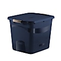 Rubbermaid® Clever Latching Tote, 21 Gallons, Blue 1 thumbnail image