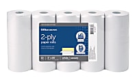 Office Depot® Brand 2-Ply Paper Rolls, 3" x 85', Canary/White, Pack Of 10 1 thumbnail image