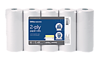 Office Depot® Brand 2-Ply Paper Rolls, 3" x 85', Canary/White, Pack Of 10 1 thumbnail image