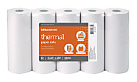 Office Depot® Brand Thermal Paper Rolls, 3-1/8" x 230', White, Pack Of 10 1 thumbnail image