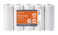 Office Depot® Brand Thermal Paper Rolls, 3-1/8" x 230', White, Pack Of 10 1 thumbnail image