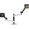 Ergotron LX Dual Monitor Stacking Arm, Silver/Black