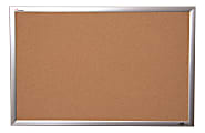 SKILCRAFT® Cork Bulletin Board, 18" x 24", Aluminum Frame With Silver Finish (AbilityOne 7195 01 484 0007)