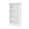 South Shore Gascony 58"H 4-Shelf Bookcase, Pure White