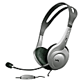 Cyber Acoustics AC-208 Stereo Headset With Removable Boom Mic, Silver 1 thumbnail image