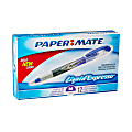 Paper Mate® Liquid Expresso® Porous Point Pens, Medium Point, 1.0 mm, Clear Barrel, Purple Ink, Pack Of 12