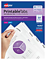 Avery® Printable Self-Adhesive Tabs, White, Pack Of 80 1 thumbnail image