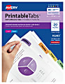 Avery® Printable Self-Adhesive Tabs, Multicolor, Pack Of 80 1 thumbnail image
