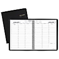 AT-A-GLANCE® Weekly Appointment Book, 13 Months, 6 7/8" x 8 3/4", Black, January 2018 to January 2019 (7095105-18)