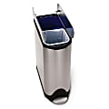 simplehuman Butterfly Step Fingerprint-Proof Brushed Stainless Steel Recycler And Trash Bin, 10.6 Gallons