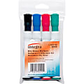 Integra Chisel Point Dry-erase Markers - Chisel Marker Point Style - Assorted - 4 / Set