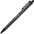 Integra Rubber Barrel Retractable Ballpoint Pens - Medium Pen Point - 1 mm Pen Point Size - Black - Rubber Barrel - 12 / Dozen 1 thumbnail image