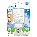 GE Spiral Compact Fluorescent Bulb, Reveal, 26 Watts