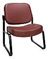 OFM Big And Tall Anti-Bacterial Guest Reception Chair, Wine/Black