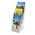 Deflecto Stand-Tall® Countertop Leaflet Size Literature Display, 10"H x 47/8"W x 6 1/8"D, Clear