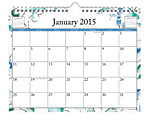 Blue Sky™ Monthly Wall Calendar, 11" x 8", 50% Recycled, Lindley, January–December 2015