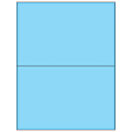 Office Depot® Brand Labels, LL184BE, Rectangle, 8 1/2" x 5 1/2", Pastel Blue, Case Of 200