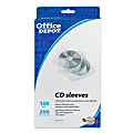 Office Depot® Brand 2-Sided CD Sleeves, 200 Capacity, Pack Of 100 1 thumbnail image