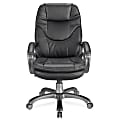 Realspace® Zuretta High-Back Chair, 44 1/2"H x 25 5/8"W x 29 1/2"D, Black/Gunmetal Gray