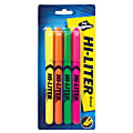 Avery Pen Style Fluorescent Highlighters - Chisel Point Style - Fluorescent Yellow, Pink, Orange, Green - 4 / Pack