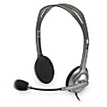 Logitech H110 Headset - Stereo - Mini-phone - Wired - 20 Hz - 20 kHz - Over-the-head - Binaural - 6 ft Cable - Noise Cancelling Microphone 1 thumbnail image