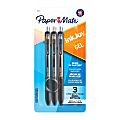 Paper Mate® InkJoy™ Retractable Gel Pens, Medium Point, 0.7 mm, Black Barrels, Black Ink, Pack Of 3