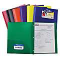C-Line® 2-Pocket Poly Portfolios With Prongs, 8 1/2" x 11", 50-Sheet Capacity, Assorted Colors, Box Of 36 1 thumbnail image