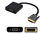 AddOn 8in DVI-D Male to VGA Female Black Active Adapter Cable - 100% compatible and guaranteed to work
