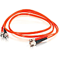 C2G ST-ST 62.5/125 OM1 Duplex Multimode Fiber Optic Cable (TAA Compliant) - Patch cable - TAA Compliant - ST multi-mode (M) to ST multi-mode (M) - 1 m - fiber optic - duplex - 62.5 / 125 micron - OM1 - orange