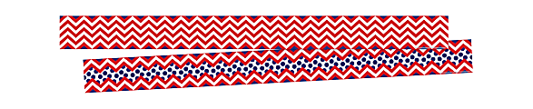 Barker Creek Double-Sided Border Strips, 3" x 35", Chevron Red, Set Of 24