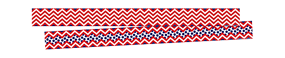 Barker Creek Double-Sided Border Strips, 3" x 35", Chevron Red, Set Of 24 1 thumbnail image
