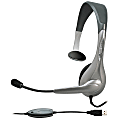 Cyber Acoustics AC-840 Mono USB On-Ear Headset, Black/Silver 1 thumbnail image