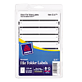 Avery® Print-Or-Write Permanent Inkjet/Laser File Folder Labels, 5211, 5/8" x 3 1/2", Black, Pack Of 252 1 thumbnail image