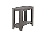 Monarch Specialties Side Table, With Shelf, Rectangle, Gray 1 thumbnail image