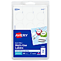 Avery® Removable Multipurpose Labels, 5410, Round, 1" Diameter, White, Pack Of 600 1 thumbnail image